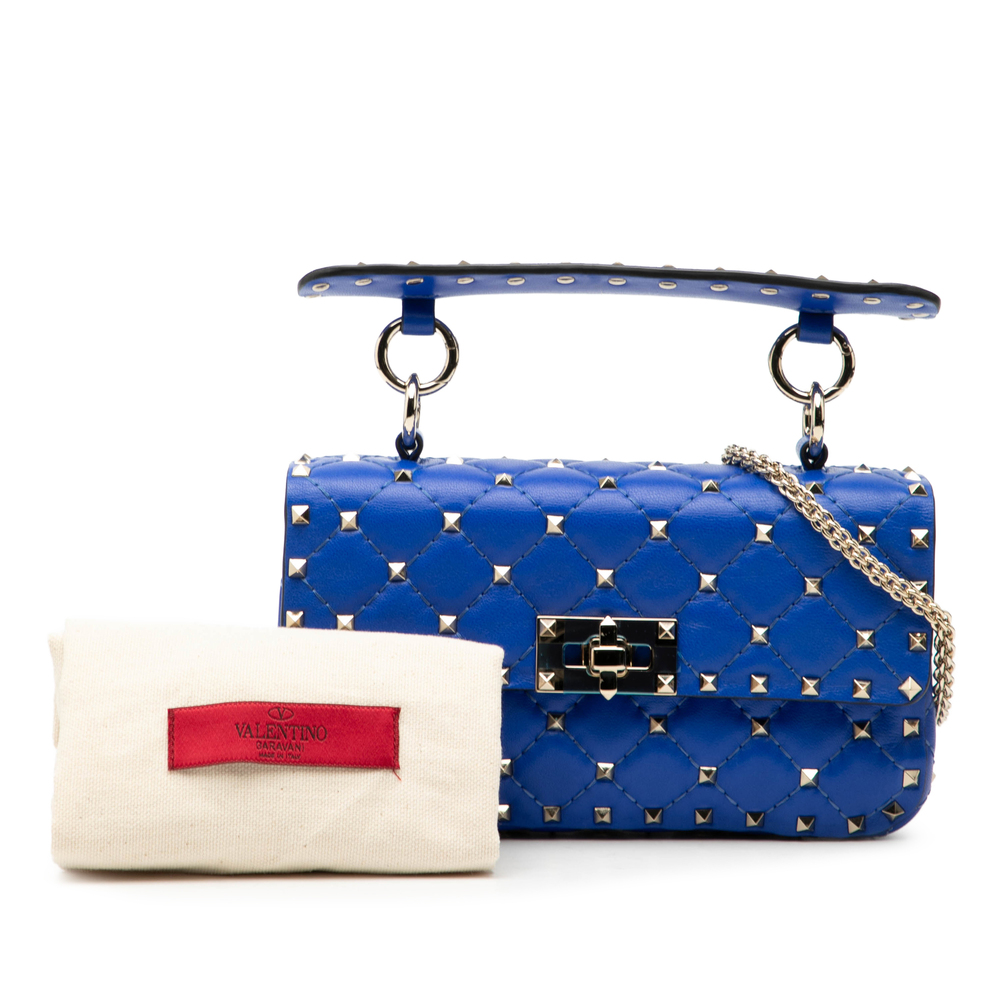Pre-Loved Valentino Small Nappa Rockstud Spike Satchel - Picture 8 of 8
